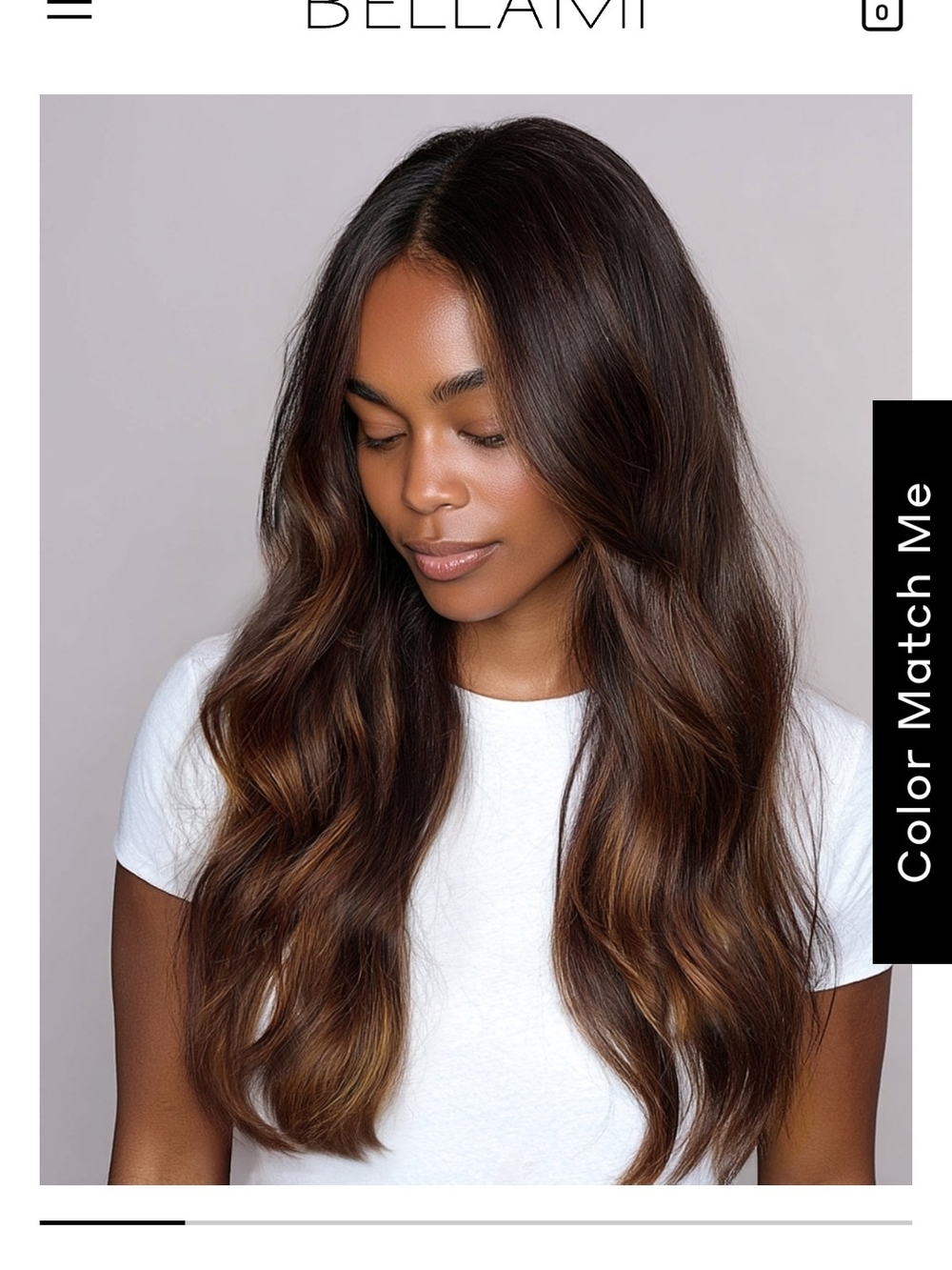 Bellami Silk Seam Clip-In Hair Extensions - Dark Honey Cocoa - Picture 2 of 7